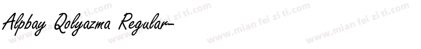 Alpbay Qolyazma Regular字体转换